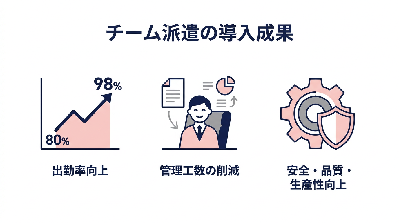 【図解】「チーム派遣」の導入成果