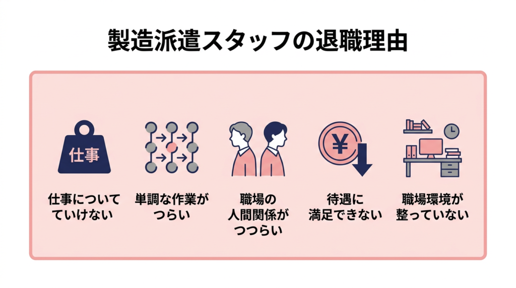 【図解】製造派遣スタッフの退職理由