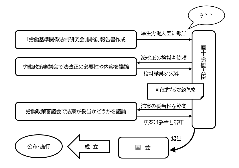 法律改正のステップ