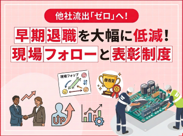 他社流出40％から「ゼロ」へ！現場フォローと表彰制度で早期退職を大幅に低減させたプロジェクト